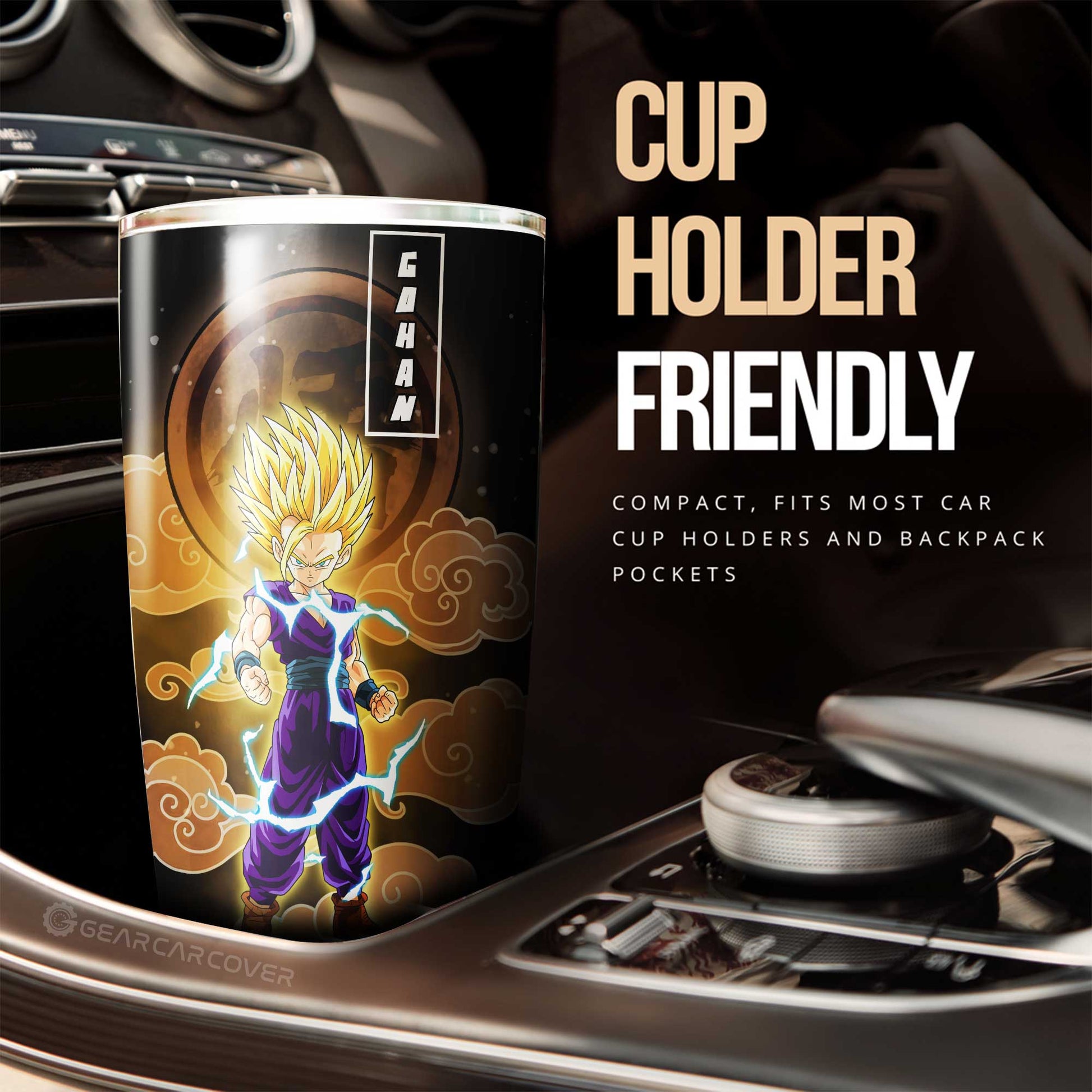 Gohan Kid Tumbler Cup Custom Car Accessories - Gearcarcover - 2