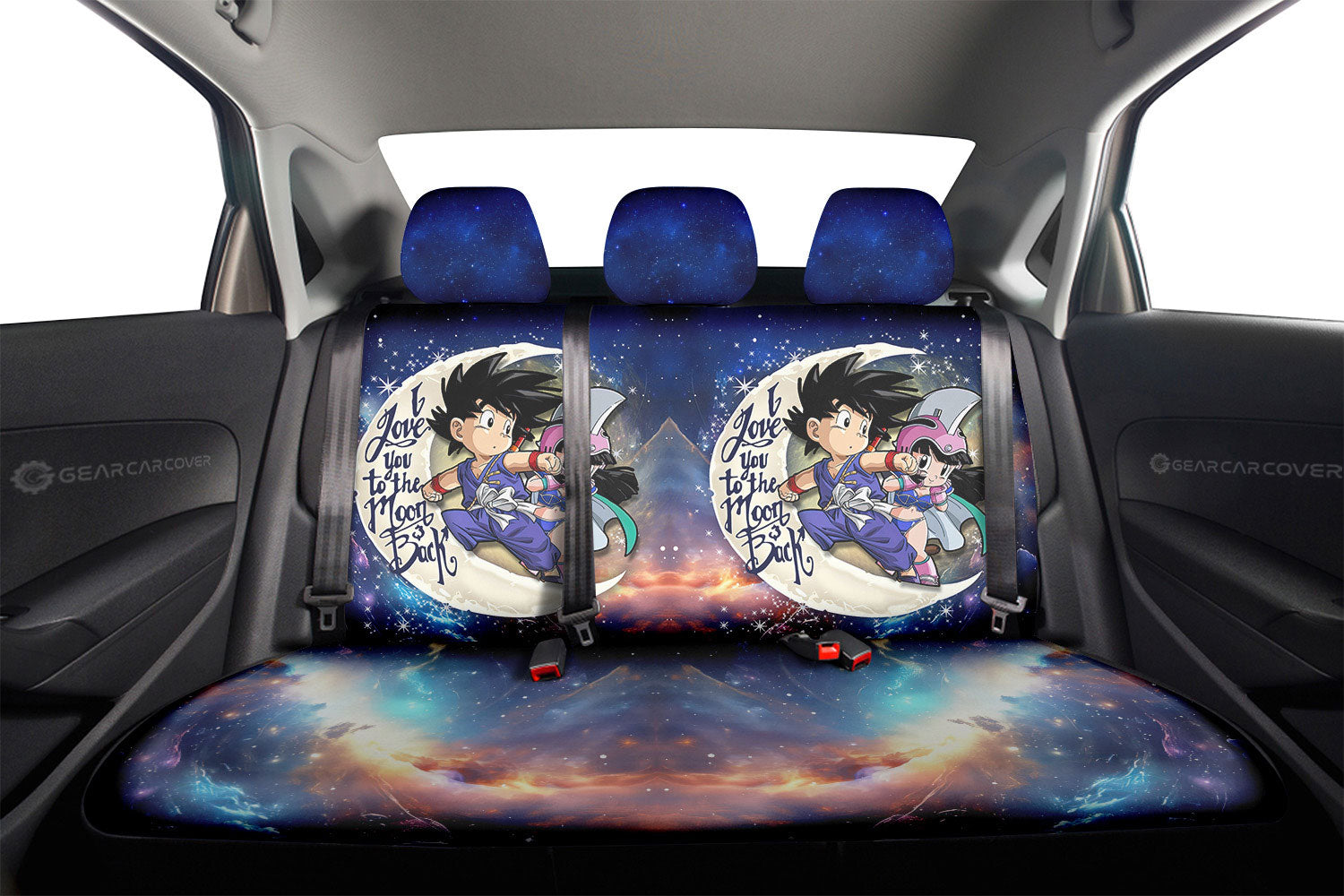 Goku And Chi Chi Car Back Seat Covers Custom Car Accessories - Gearcarcover - 2