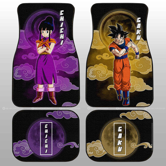 Goku And Chichi Car Floor Mats Custom Car Accessories Perfect Gift For Fan - Gearcarcover - 1