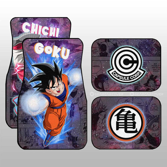 Goku And Chichi Car Floor Mats Custom Galaxy Style Car Accessories - Gearcarcover - 2