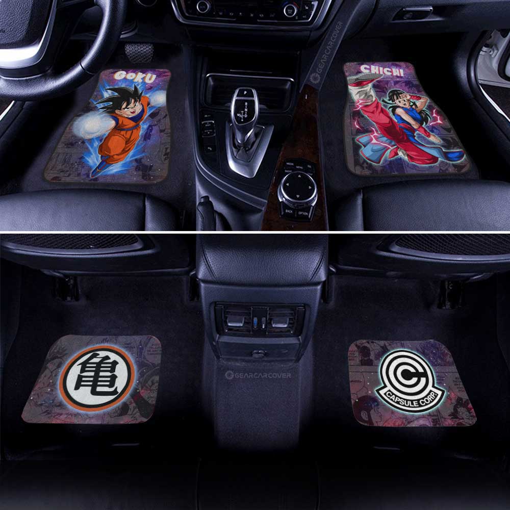 Goku And Chichi Car Floor Mats Custom Galaxy Style Dragon Ball Anime Car Accessories - Gearcarcover - 3