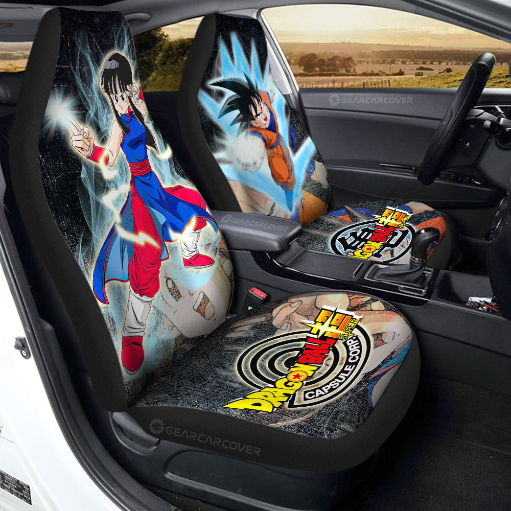 Goku And Chichi Car Seat Covers Custom Car Accessories - Gearcarcover - 3