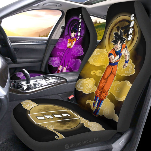 Goku And Chichi Car Seat Covers Custom Car Accessories Perfect Gift For Fan - Gearcarcover - 2