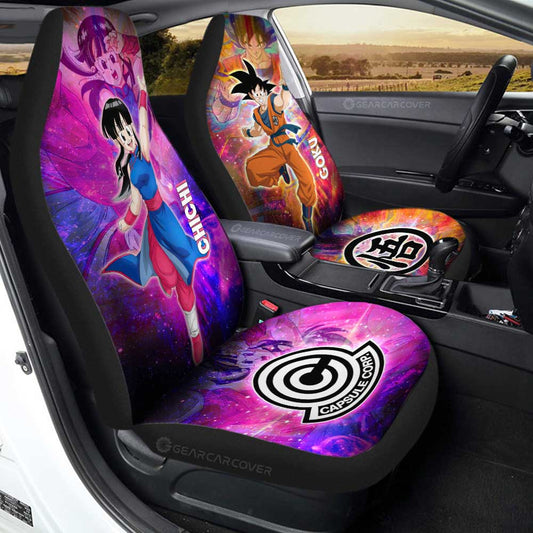 Goku And Chichi Car Seat Covers Custom Dragon Ball Anime Car Accessories - Gearcarcover - 2