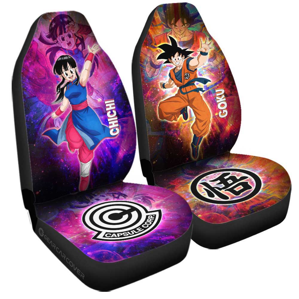 Goku And Chichi Car Seat Covers Custom Dragon Ball Anime Car Accessories - Gearcarcover - 3