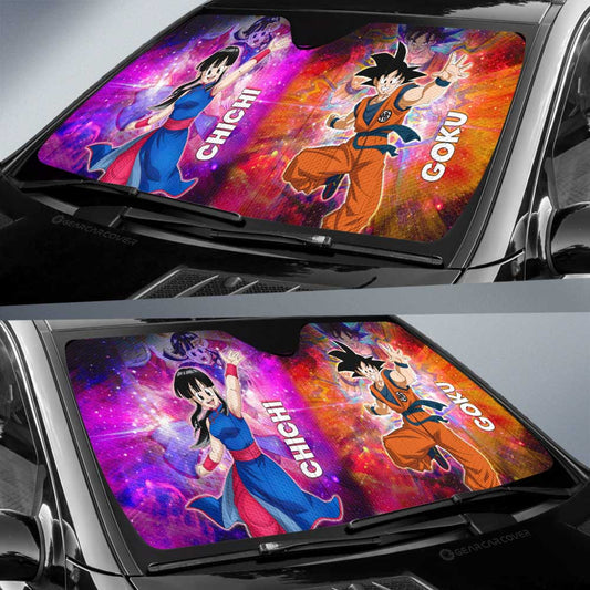 Goku And Chichi Car Sunshade Custom Car Accessories - Gearcarcover - 2