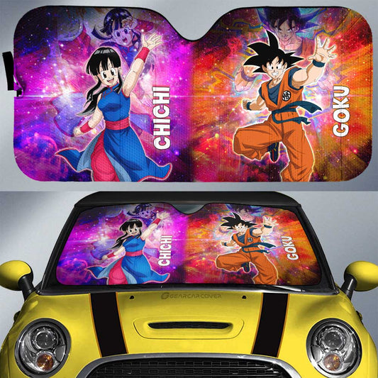 Goku And Chichi Car Sunshade Custom Dragon Ball Anime Car Accessories - Gearcarcover - 1