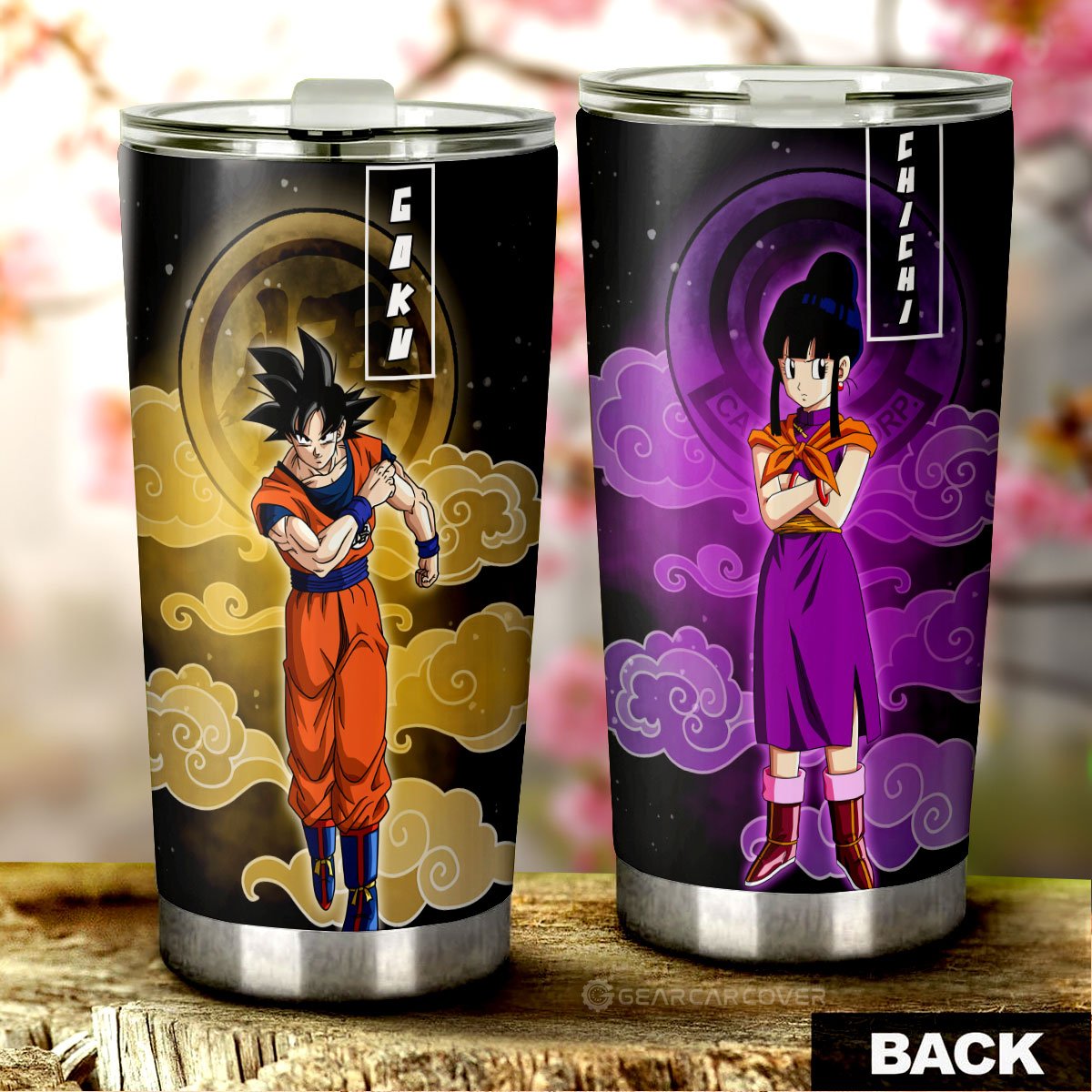 Goku And Chichi Tumbler Cup Custom Car Accessories - Gearcarcover - 1