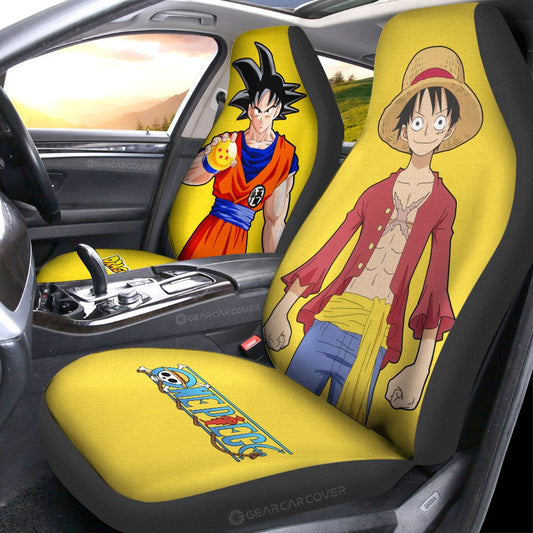 Goku And Luffy Car Seat Covers Custom Main Heros - Gearcarcover - 2