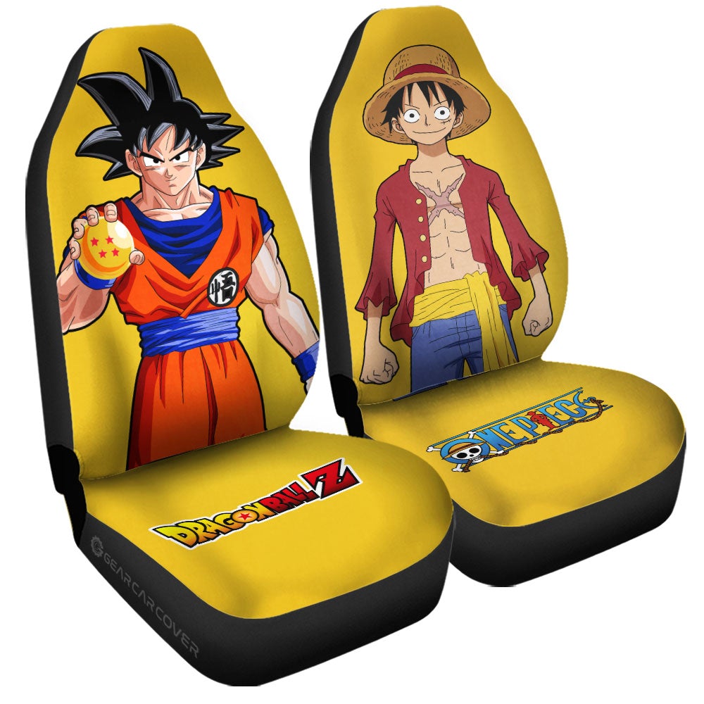 Goku And Luffy Car Seat Covers Custom Main Heros - Gearcarcover - 3