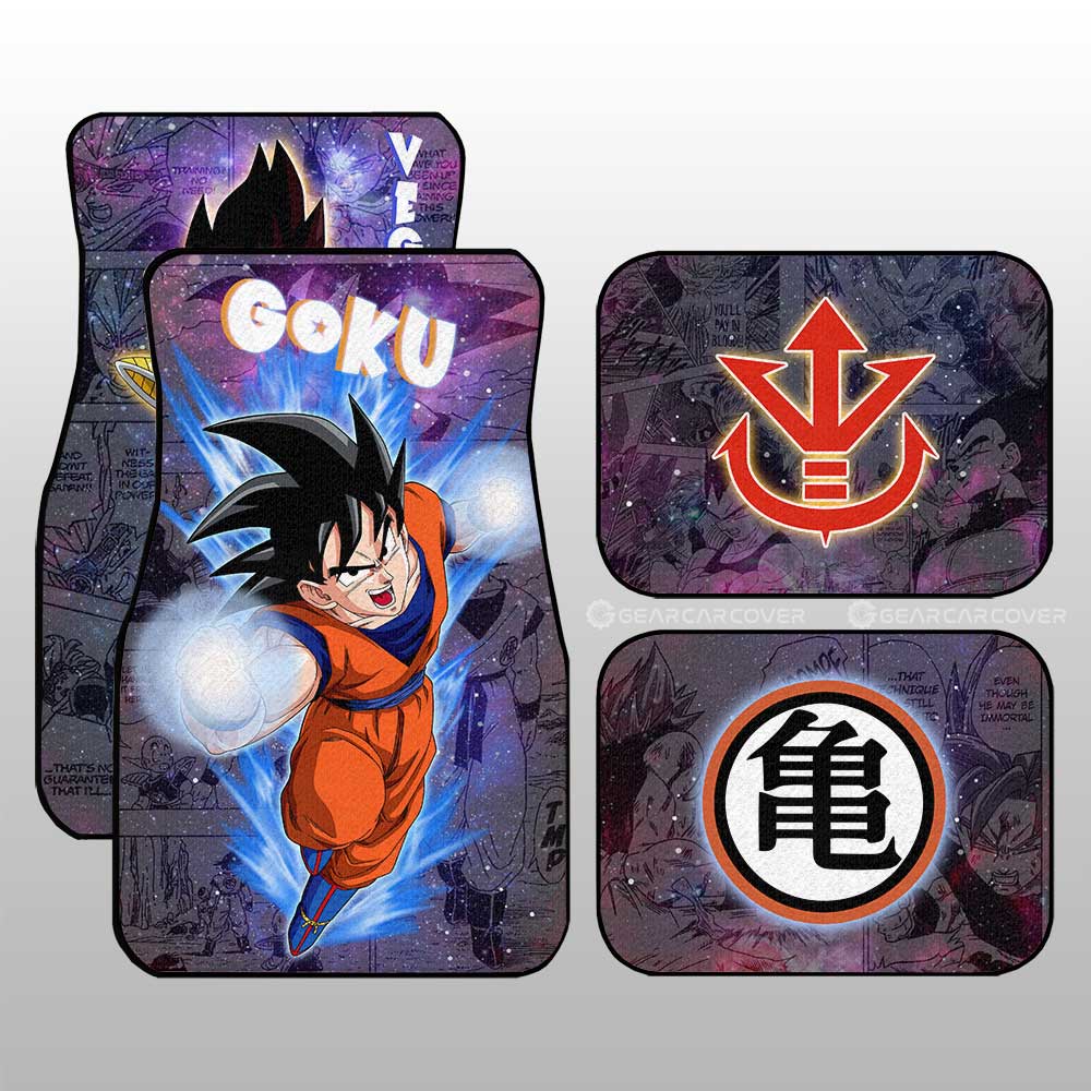 Goku And Vegeta Car Floor Mats Custom Galaxy Style Car Accessories - Gearcarcover - 2