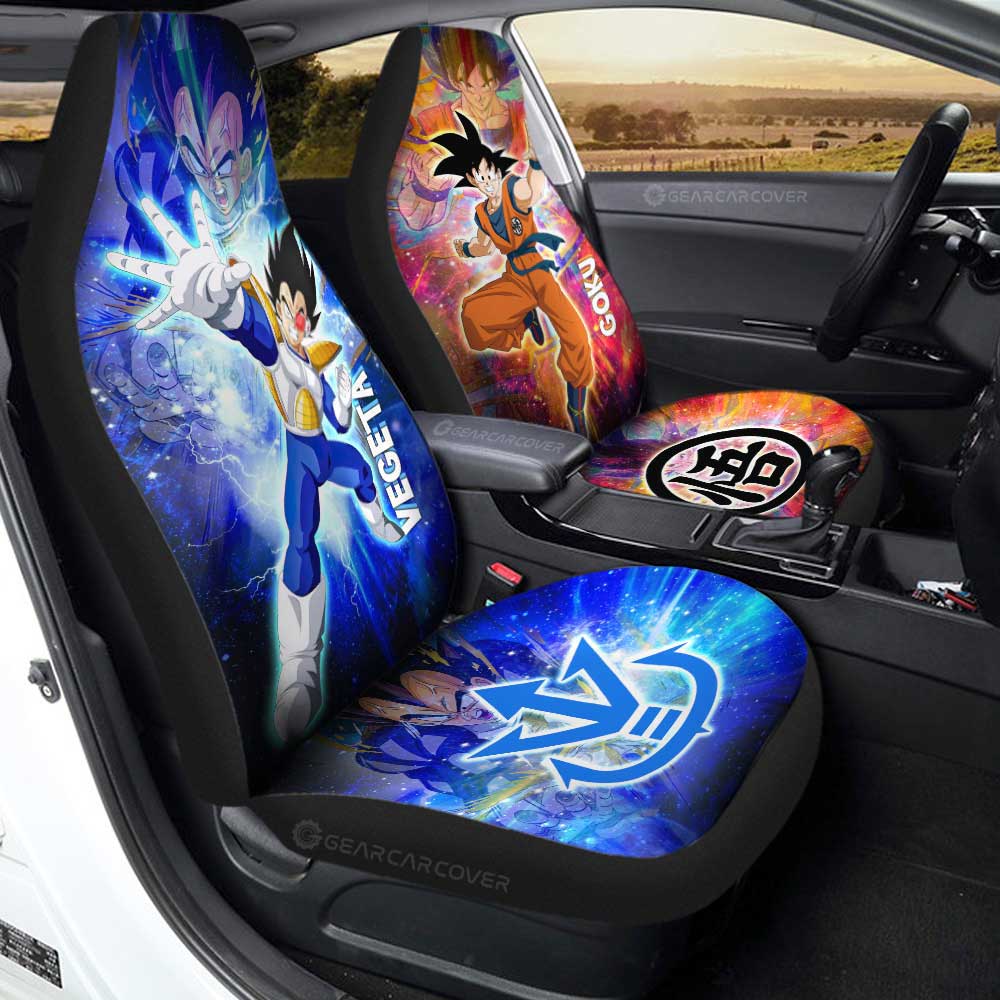 Goku And Vegeta Car Seat Covers Custom Dragon Ball Anime Car Accessories - Gearcarcover - 2