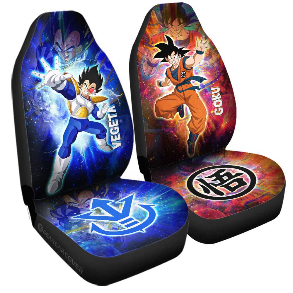 Goku And Vegeta Car Seat Covers Custom Dragon Ball Anime Car Accessories - Gearcarcover - 3