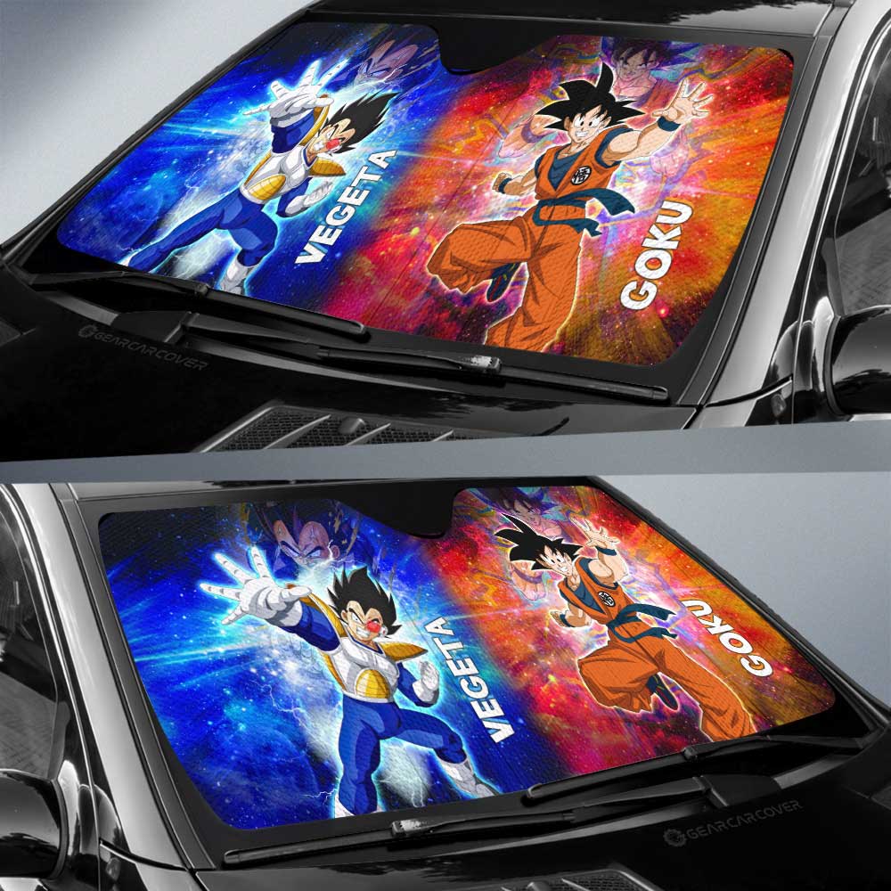 Goku And Vegeta Car Sunshade Custom Car Accessories - Gearcarcover - 2