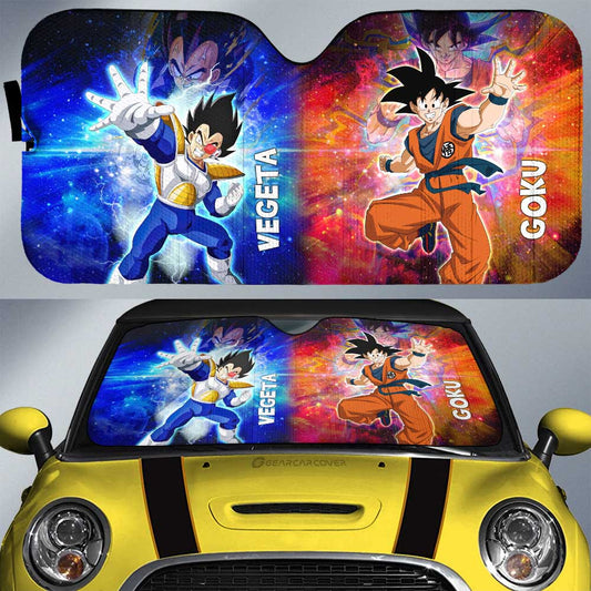 Goku And Vegeta Car Sunshade Custom Car Accessories - Gearcarcover - 1