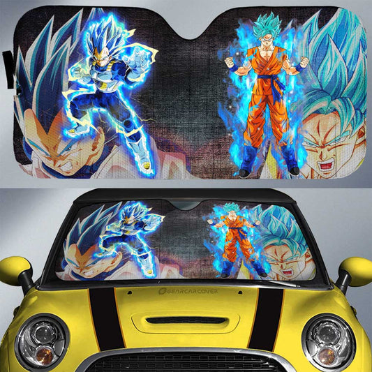 Goku And Vegeta Car Sunshade Custom Car Interior Accessories - Gearcarcover - 1