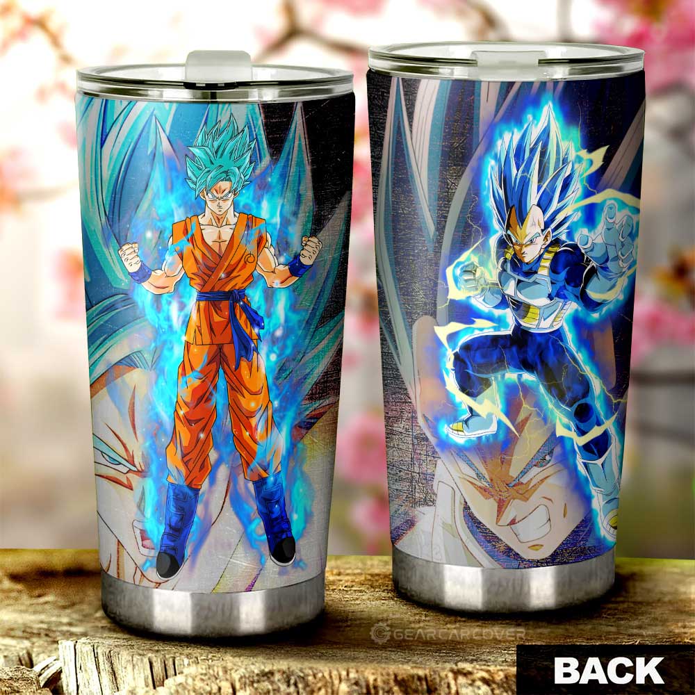 Goku And Vegeta Tumbler Cup Custom Car Interior Accessories - Gearcarcover - 1