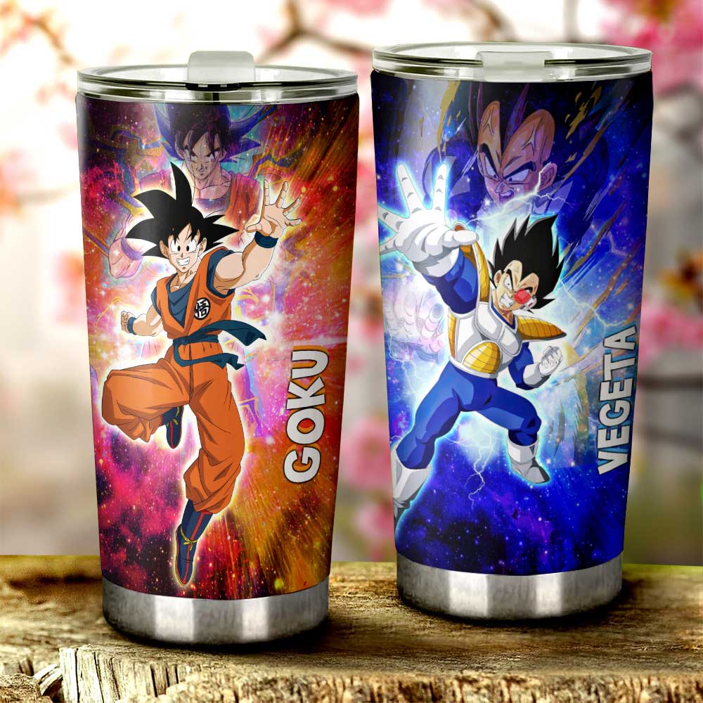 Goku And Vegeta Tumbler Cup Custom Dragon Ball Anime Car Accessories - Gearcarcover - 1