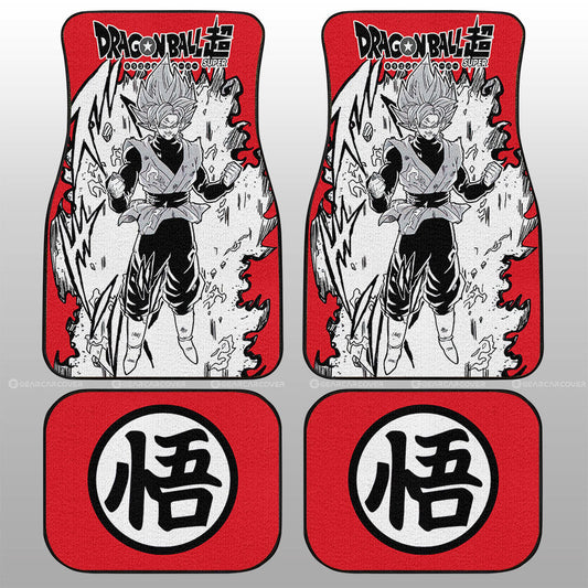 Goku Black Rose Car Floor Mats Custom Car Accessories Manga Style For Fans - Gearcarcover - 2