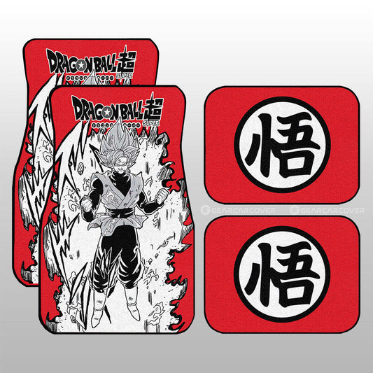 Goku Black Rose Car Floor Mats Custom Car Accessories Manga Style For Fans - Gearcarcover - 1