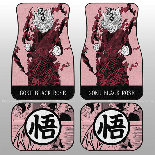 Goku Black Rose Car Floor Mats Custom Manga Color Style - Gearcarcover - 2