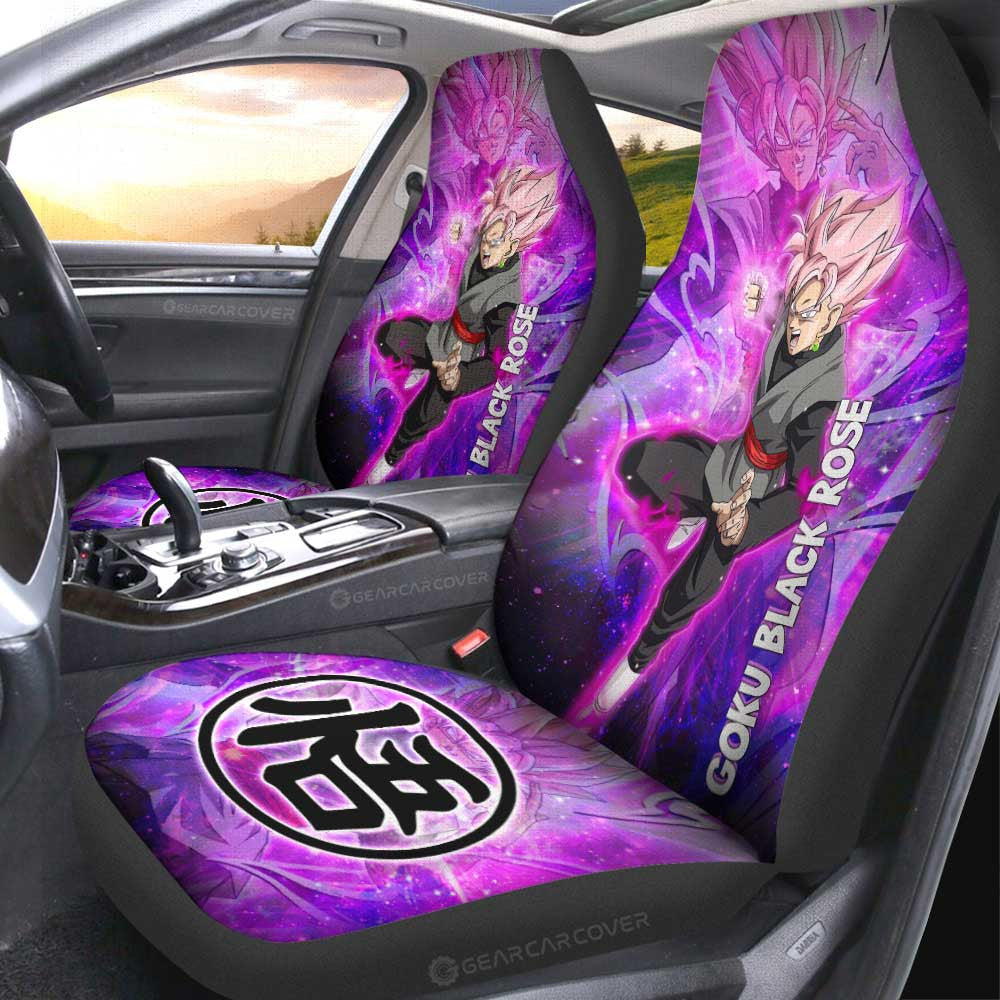 Goku Black Rose Car Seat Covers Custom Characters Dragon Ball Car Accessories - Gearcarcover - 1