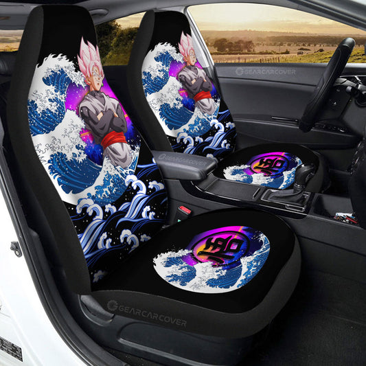 Goku Black Rose Car Seat Covers Custom Dragon Ball Car Interior Accessories - Gearcarcover - 2