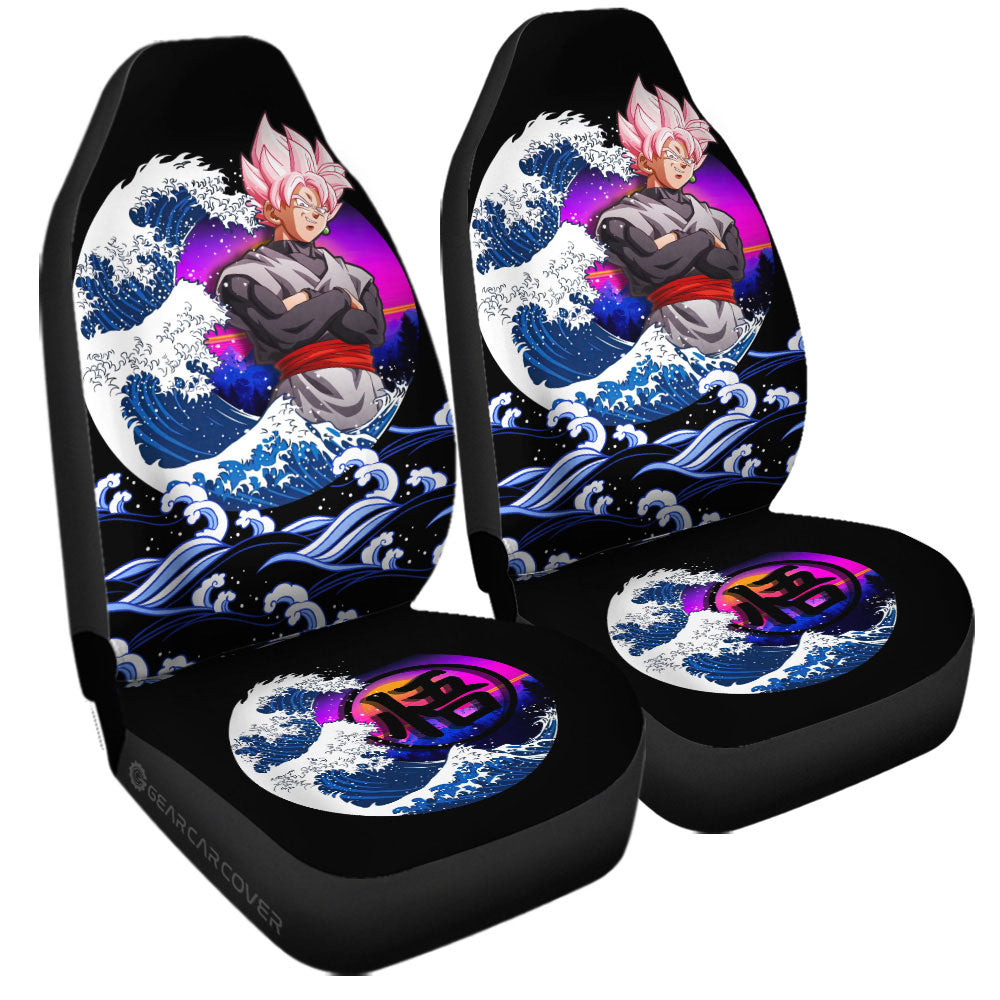 Goku Black Rose Car Seat Covers Custom Dragon Ball Car Interior Accessories - Gearcarcover - 3