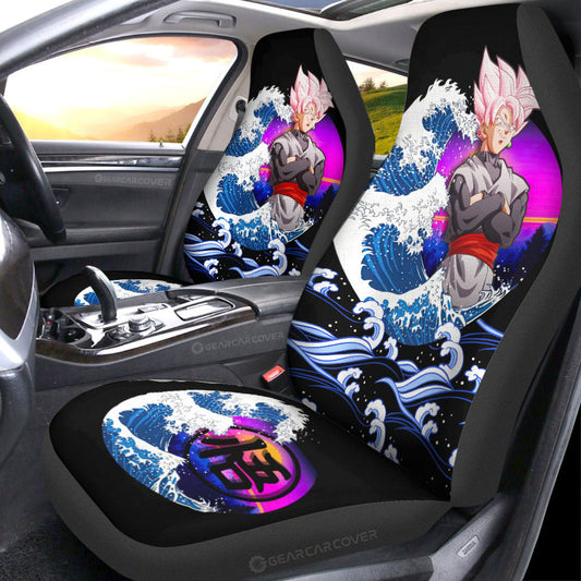 Goku Black Rose Car Seat Covers Custom Dragon Ball Car Interior Accessories - Gearcarcover - 1