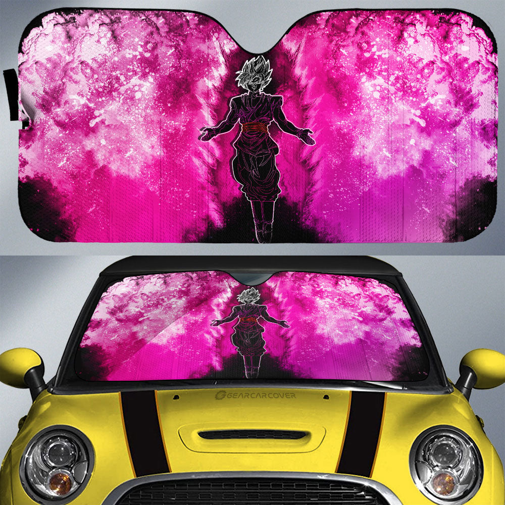 Goku Black Rose Car Sunshade Custom Anime Car Accessories - Gearcarcover - 1
