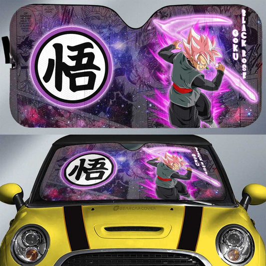 Goku Black Rose Car Sunshade Custom Car Accessories Galaxy Style - Gearcarcover - 1