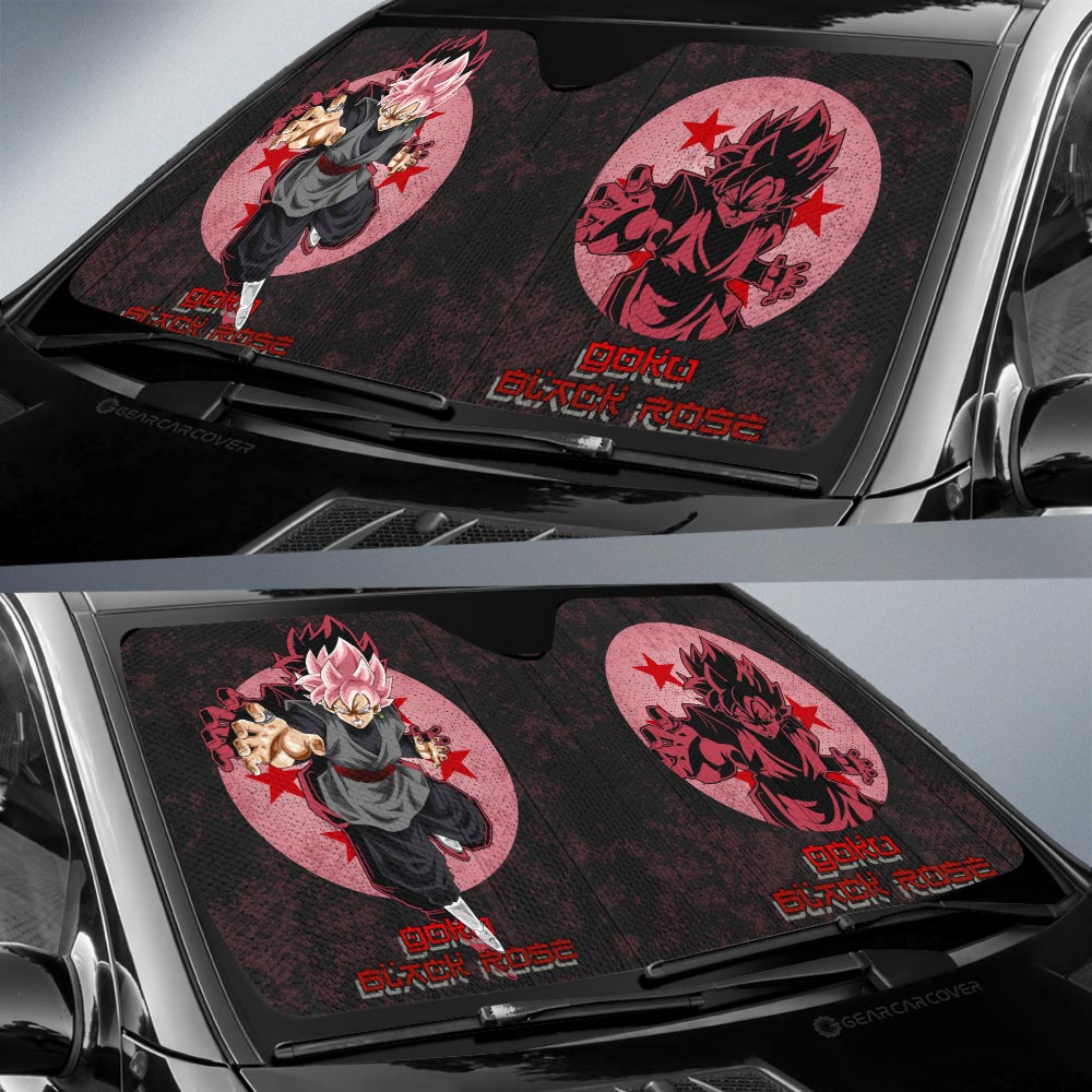 Goku Black Rose Car Sunshade Custom Car Interior Accessories - Gearcarcover - 3