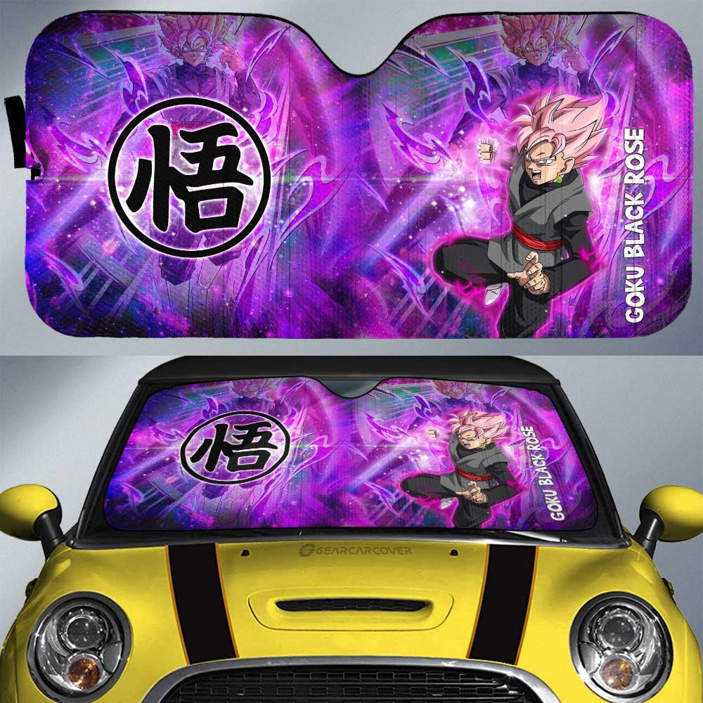 Goku Black Rose Car Sunshade Custom Characters Dragon Ball Car Accessories - Gearcarcover - 1