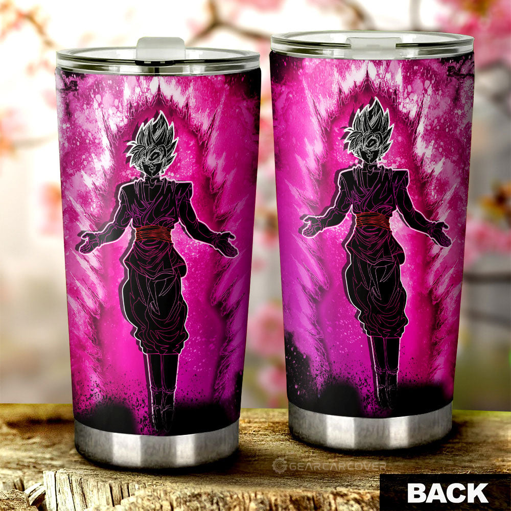 Goku Black Rose Tumbler Cup Custom Anime Car Accessories - Gearcarcover - 2