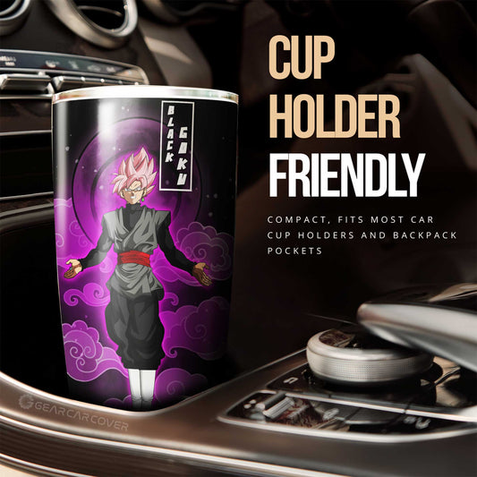 Goku Black Rose Tumbler Cup Custom Anime Dragon Ball Car Accessories - Gearcarcover - 2