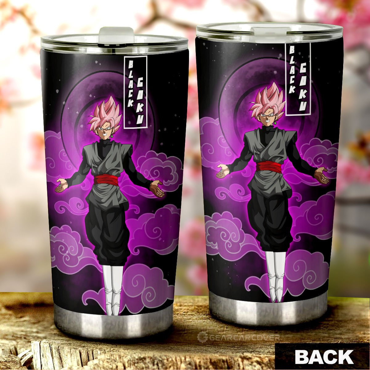 Goku Black Rose Tumbler Cup Custom Anime Dragon Ball Car Accessories - Gearcarcover - 3