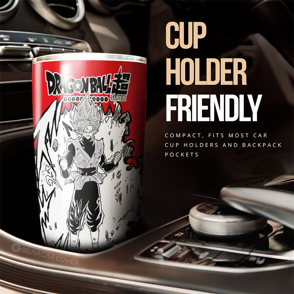 Goku Black Rose Tumbler Cup Custom Car Accessories Manga Style For Fans - Gearcarcover - 2