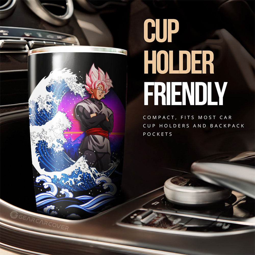 Goku Black Rose Tumbler Cup Custom Dragon Ball Car Interior Accessories - Gearcarcover - 3