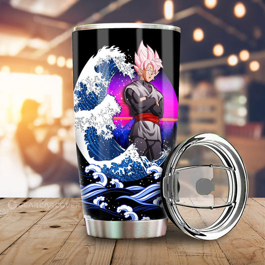 Goku Black Rose Tumbler Cup Custom Dragon Ball Car Interior Accessories - Gearcarcover - 1