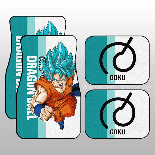 Goku Blue Car Floor Mats Custom Car Accessories For Fans - Gearcarcover - 1