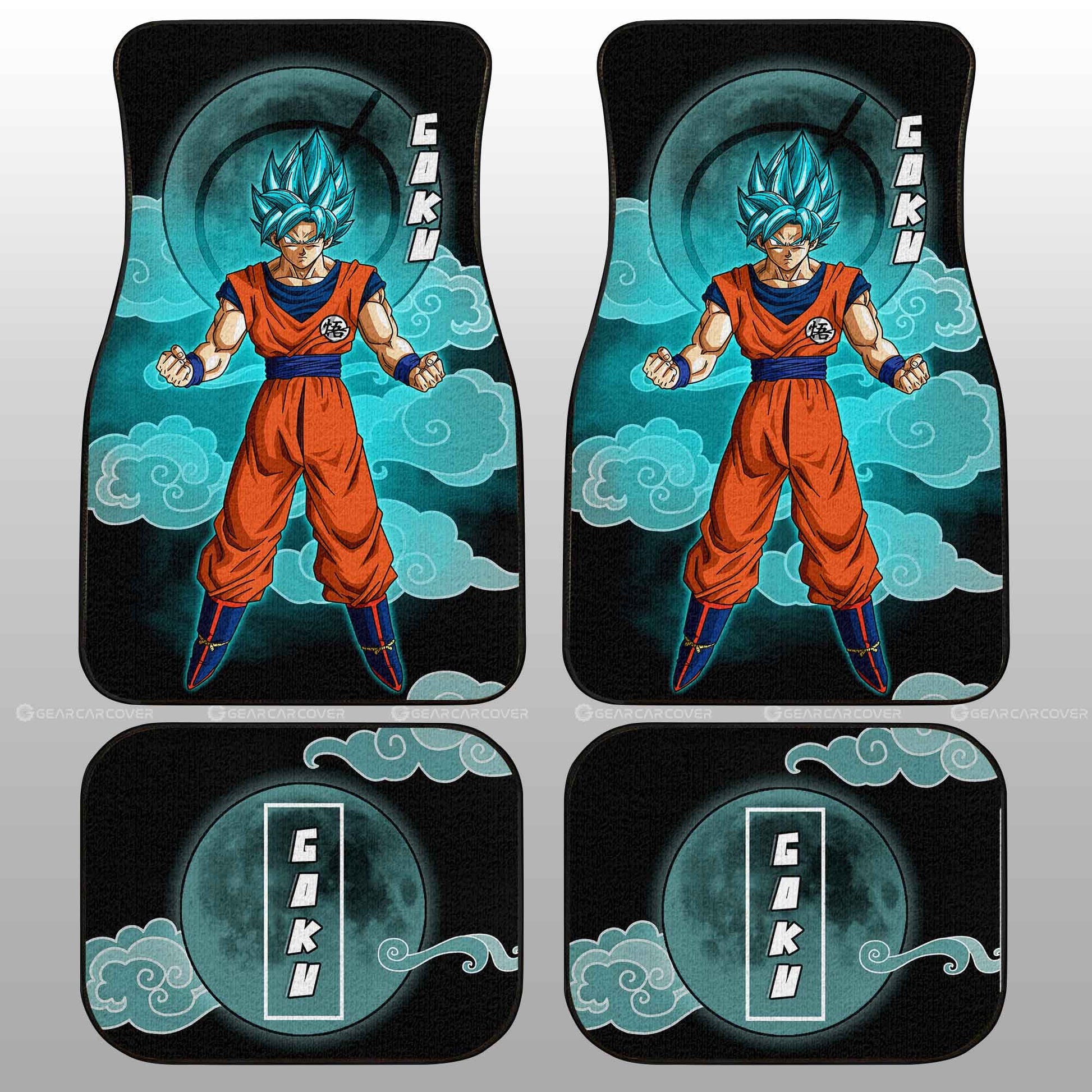 Goku Blue Car Floor Mats Custom Car Accessories - Gearcarcover - 2