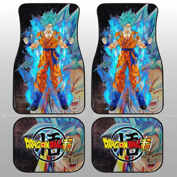 Goku Blue Car Floor Mats Custom Car Accessories - Gearcarcover - 1