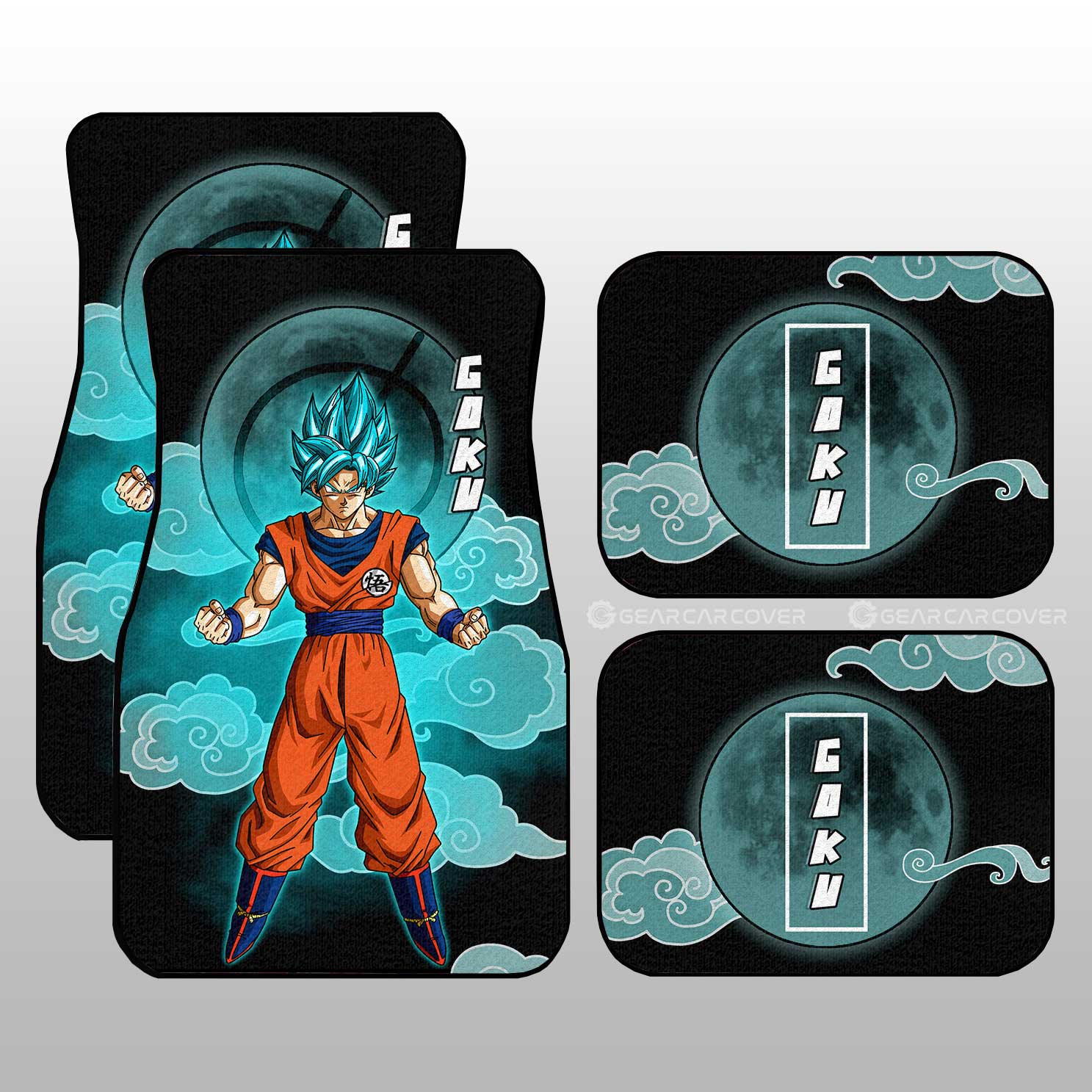 Goku Blue Car Floor Mats Custom Car Accessories - Gearcarcover - 1