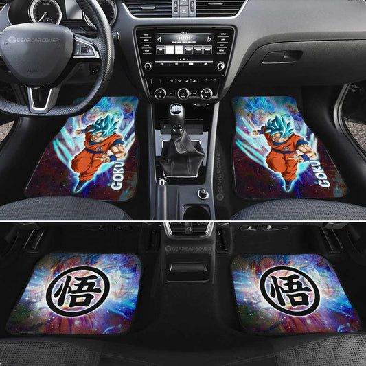 Goku Blue Car Floor Mats Custom Dragon Ball Anime Car Accessories - Gearcarcover - 2