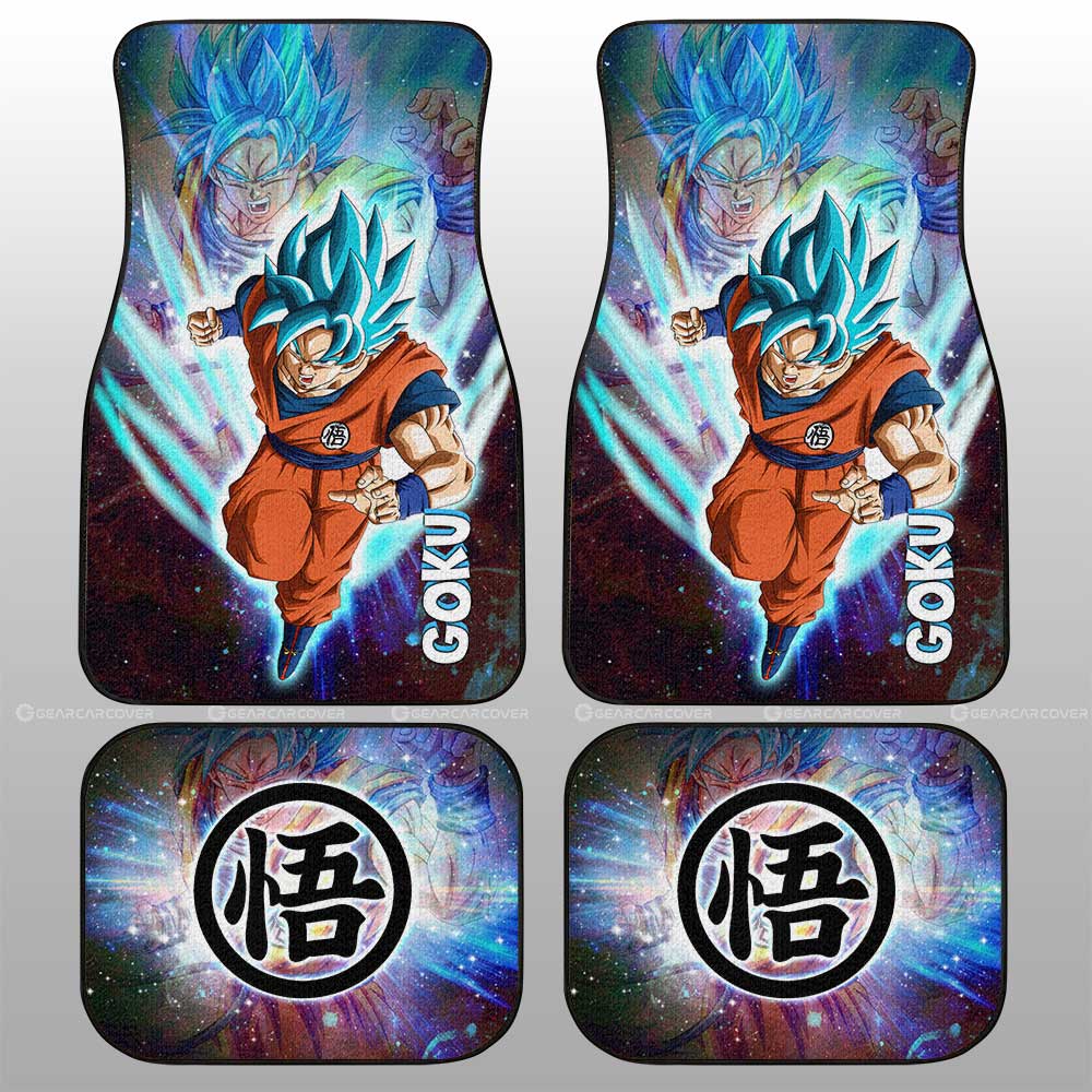 Goku Blue Car Floor Mats Custom Dragon Ball Anime Car Accessories - Gearcarcover - 1