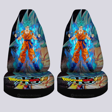 Goku Blue Car Seat Covers Custom Car Accessories - Gearcarcover - 1