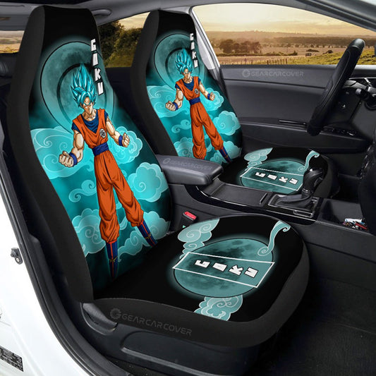 Goku Blue Car Seat Covers Custom Car Accessories - Gearcarcover - 1