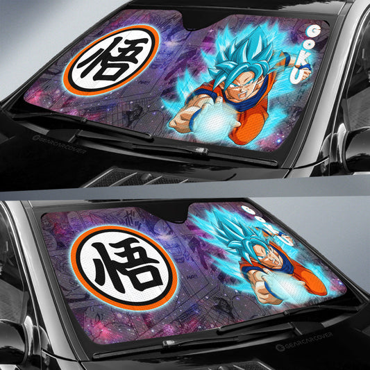 Goku Blue Car Sunshade Custom Car Accessories Galaxy Style - Gearcarcover - 2