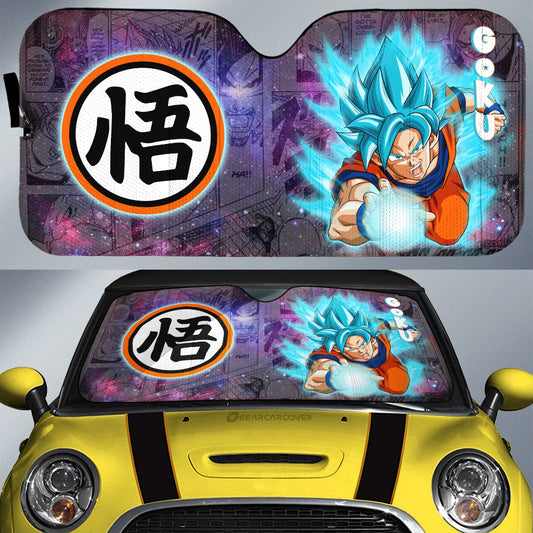 Goku Blue Car Sunshade Custom Car Accessories Galaxy Style - Gearcarcover - 1