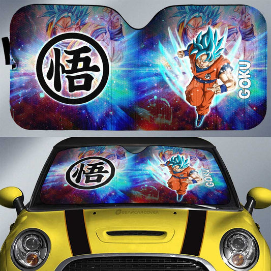 Goku Blue Car Sunshade Custom Car Accessories - Gearcarcover - 1